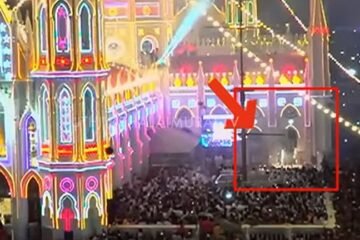 வேளாங்கண்ணி திருவிழாவில் பரபரப்பு: பட்டாசு தீப்பொறி பட்டு ஹீலியம் பலூன்கள் வெடிப்பு; 2 பேர் படுகாயம்!