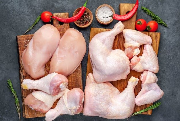 Raw chicken