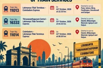 தெற்கு ரயில்வே முக்கிய அறிவிப்பு: 6 ரயில்களின் பாதையில் தற்காலிக மாற்றம்!