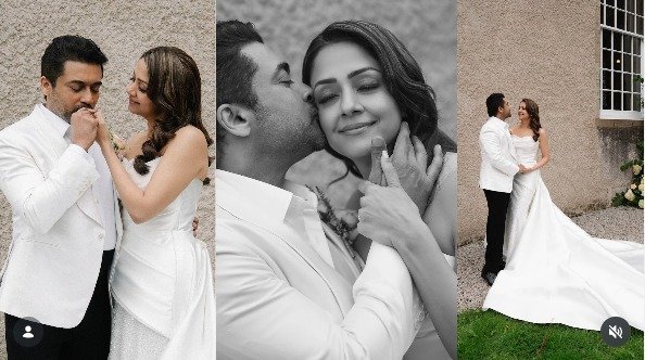 Suriya Jyotika Viral Video: 20 ஆண்டுகளுக்கு பிறகு மீண்டும் திருமண உறுதிமொழி எடுத்த சூர்யா - ஜோதிகா !! 1 Suriya & Jyotika