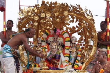 திருப்பதி பிரம்மோற்சவம்: கற்பகவிருட்ச வாகனத்தில் மலையப்ப சுவாமி வீதிஉலா!