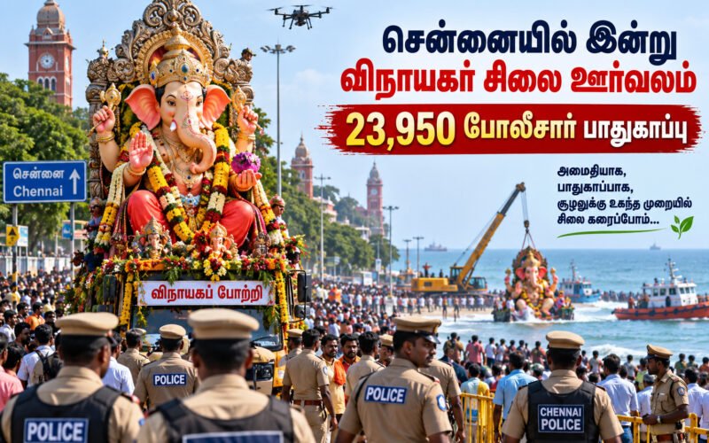 சென்னையில் இன்று விநாயகர் சிலை ஊர்வலம்: 23,950 போலீசார் பாதுகாப்பு! 1 file 00000000385082118ca4f58be4da82a5 சென்னையில் இன்று விநாயகர் சிலை ஊர்வலம்: 23,950 போலீசார் பாதுகாப்பு!