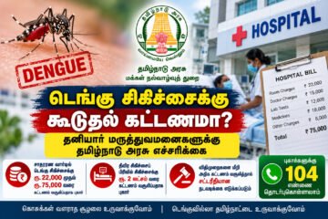 டெங்கு சிகிச்சைக்கு கூடுதல் கட்டணமா? தனியார் மருத்துவமனைகளுக்கு தமிழக அரசு எச்சரிக்கை!